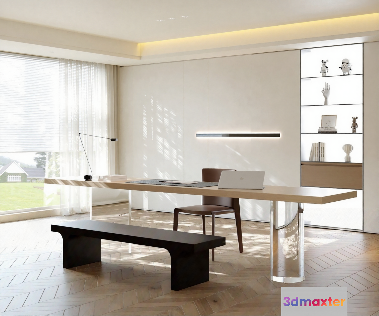 Modern Minimalist Office 3D Model - 21815 - CORONA Render
