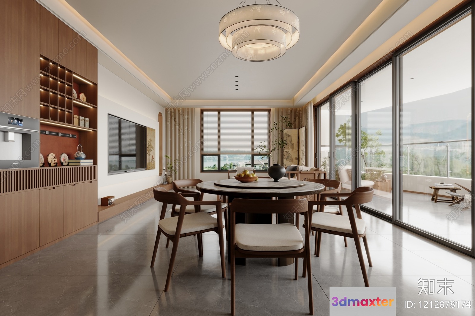 Modern Living Room 3D Model - 2030 - VRAY Render