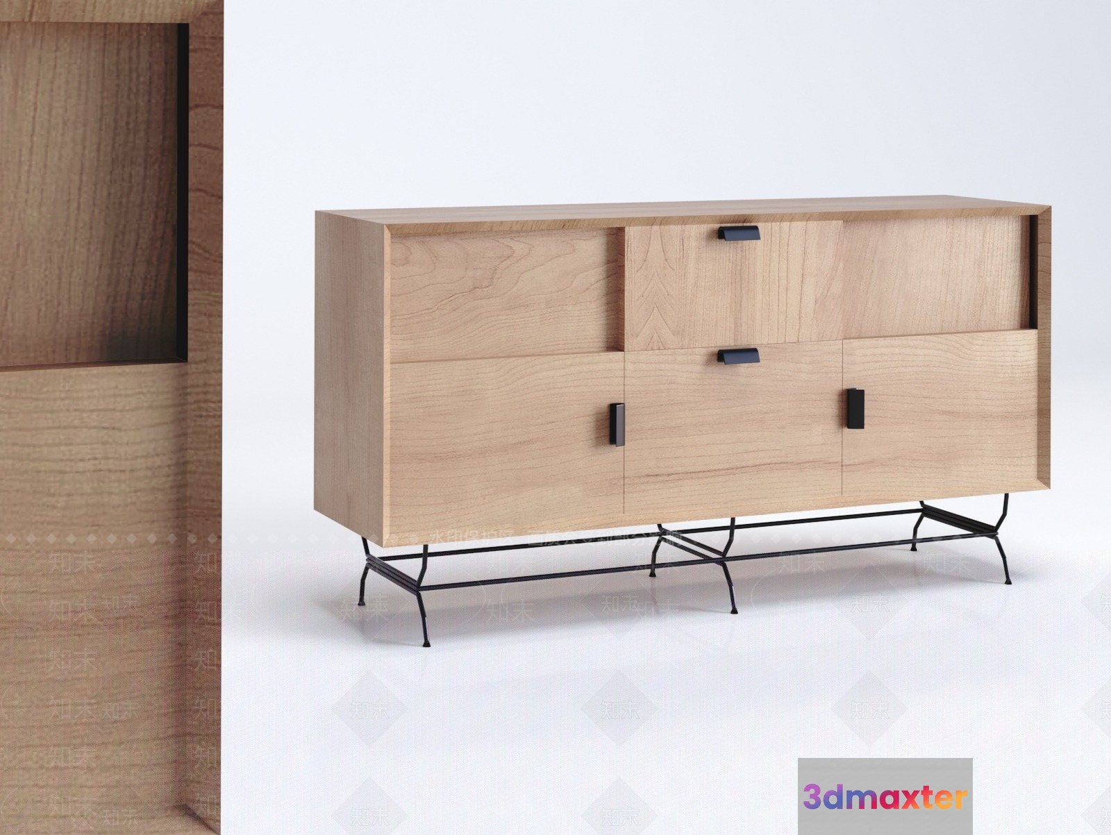 A Wooden Dresser 3D Model - 4163 - VRAY Render
