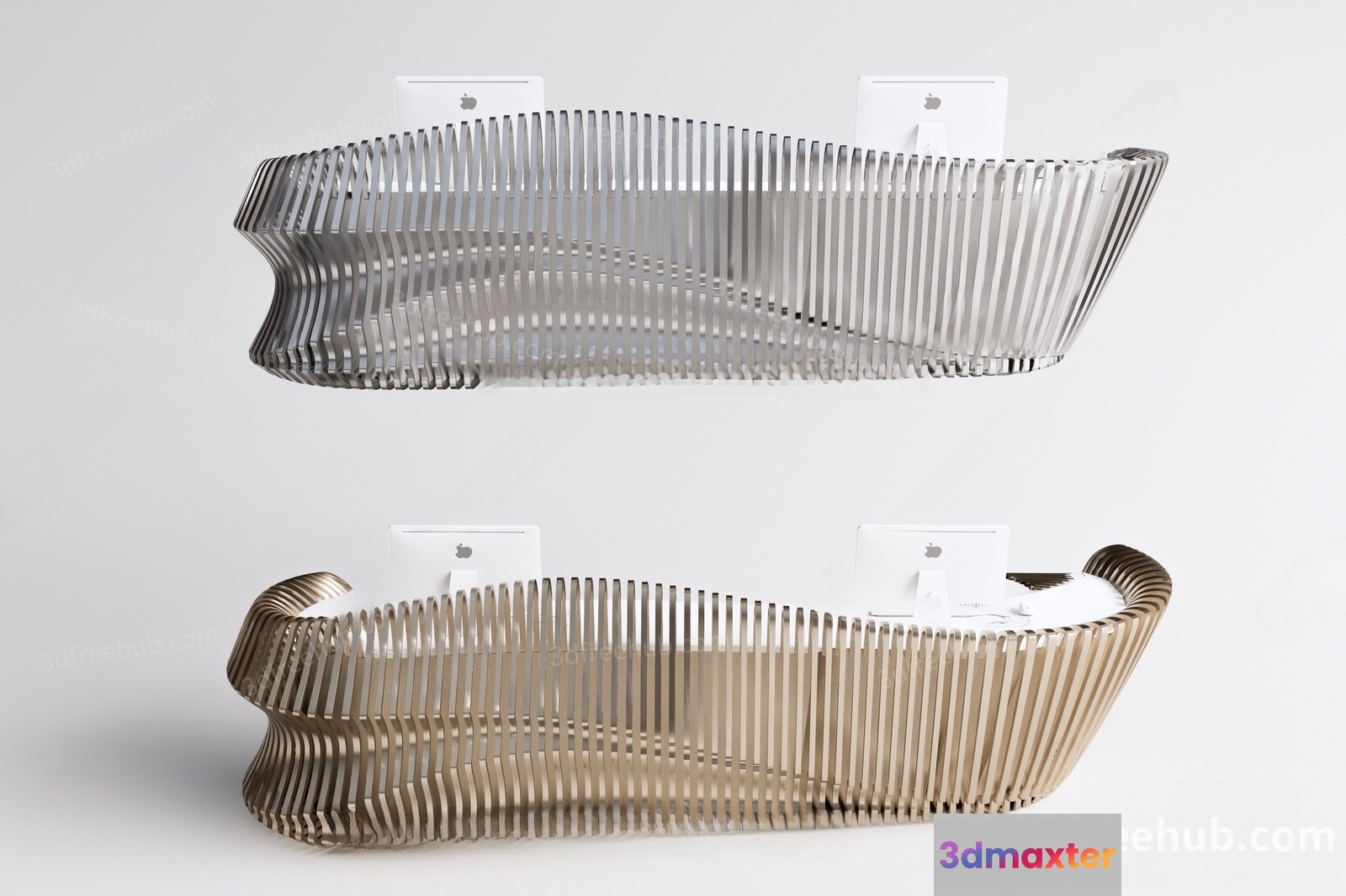 Metal Wall Shelves 3D Model - 580 - VRAY Render
