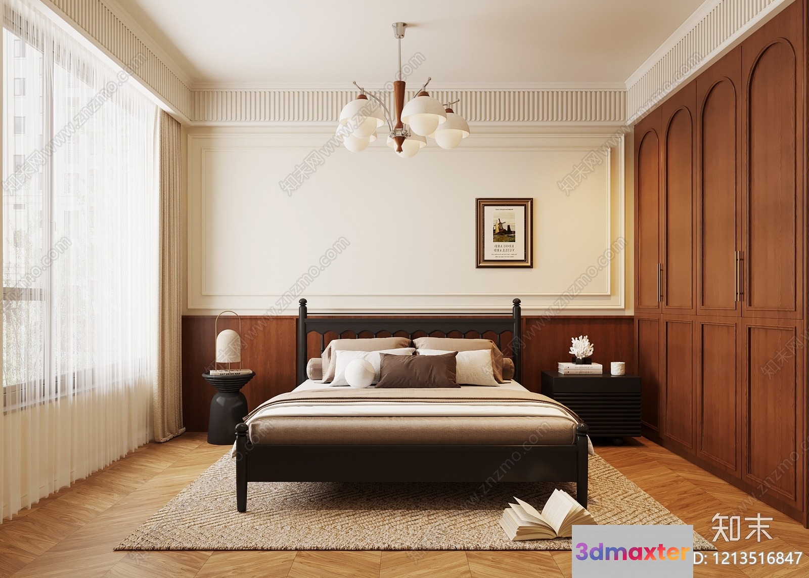 Cozy Bedroom 3D Model - 5724 - VRAY Render
