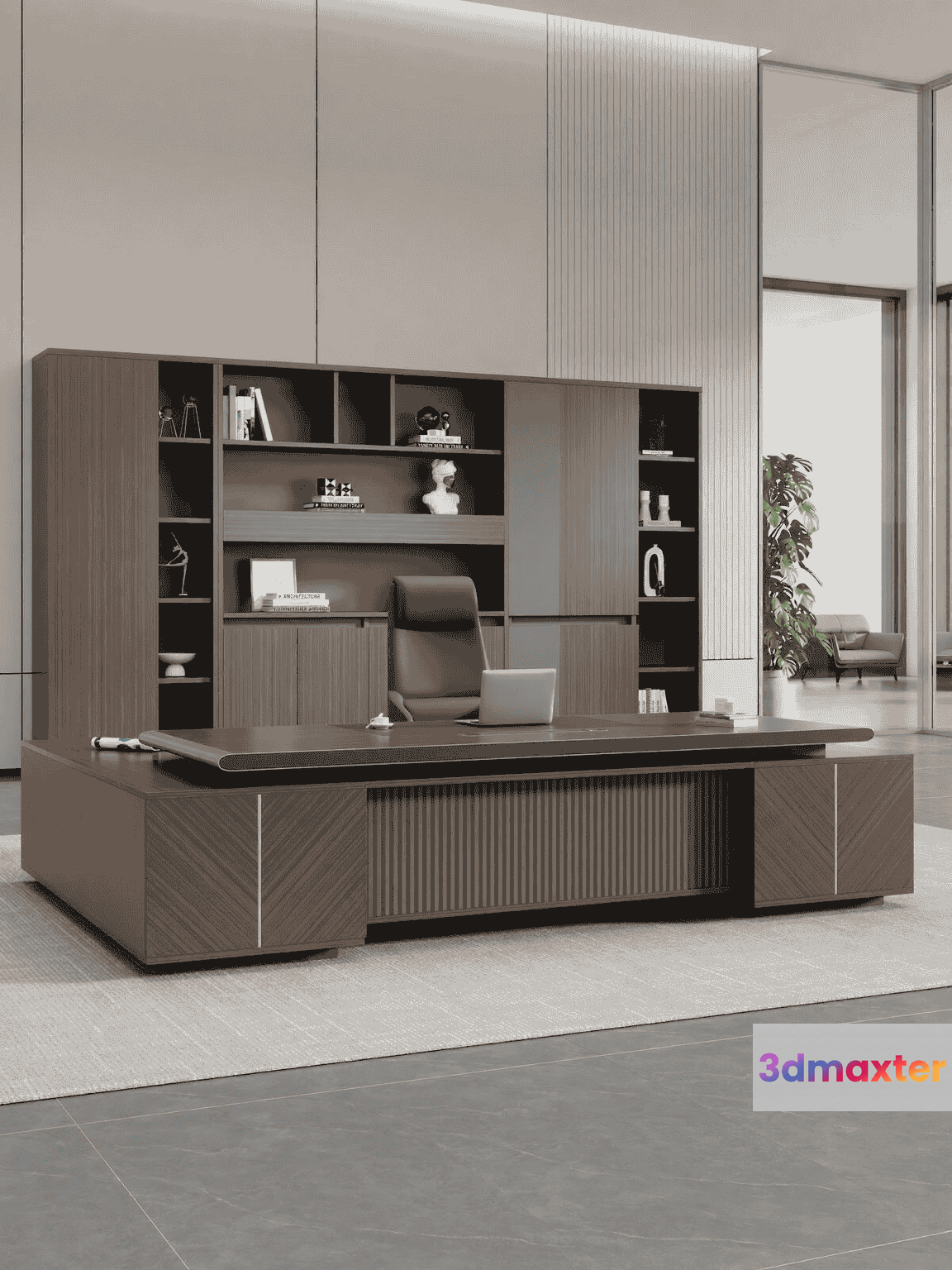 A Modern Office Desk 3D Model - 14537 - CORONA Render