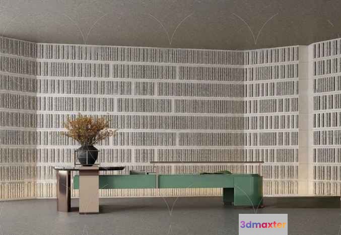 Modern Office Space 3D Model - 8309 - VRAY Render