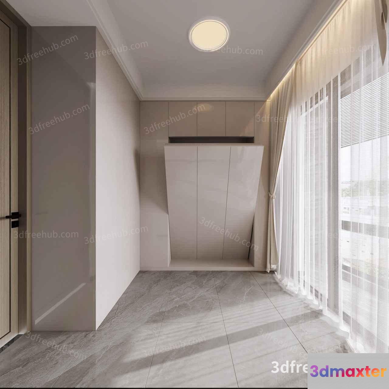 Modern Minimalist Room 3D Model - 23568 - VRAY Render