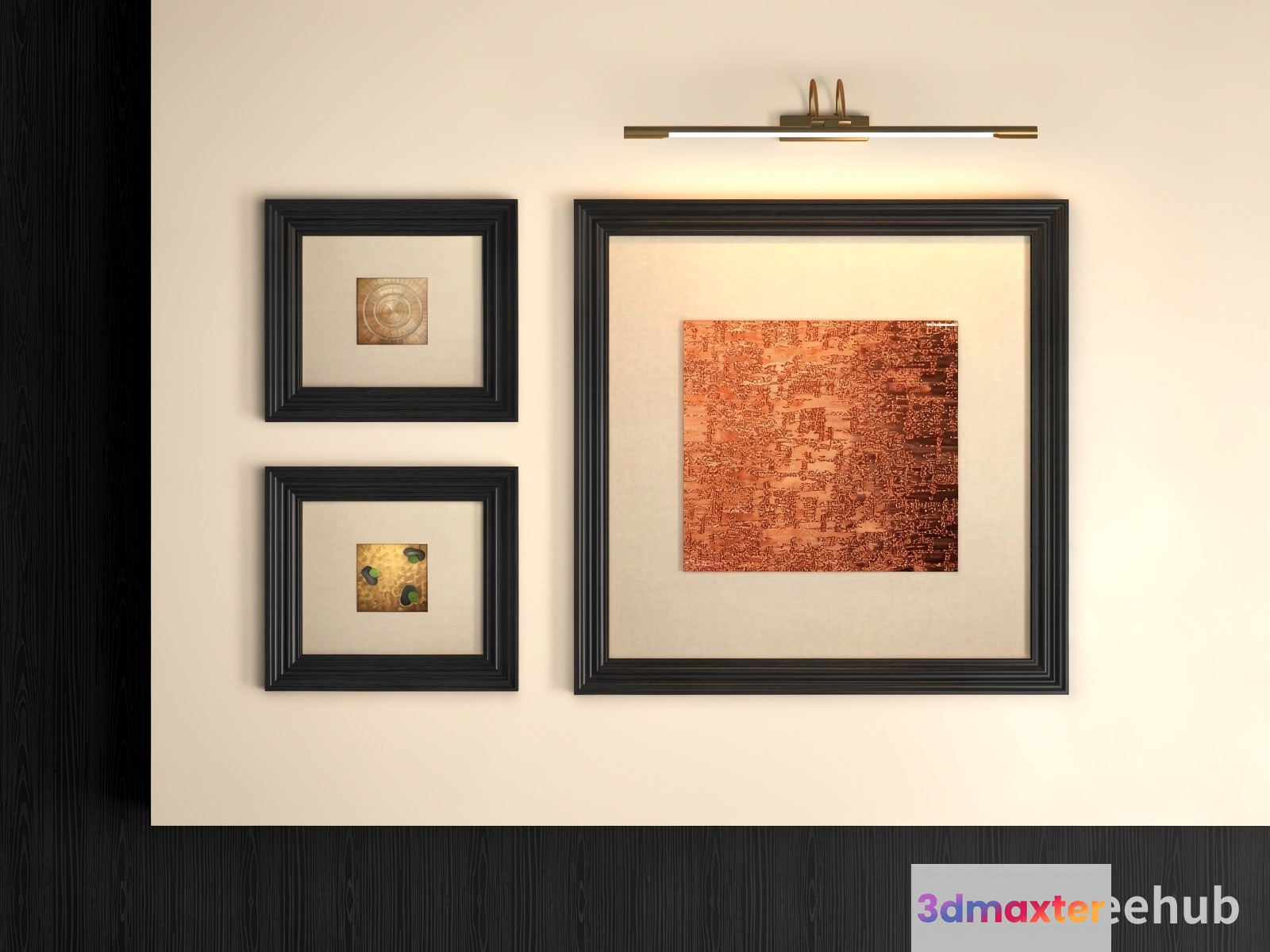Gold Light Fixture 3D Model - 19245 - VRAY Render