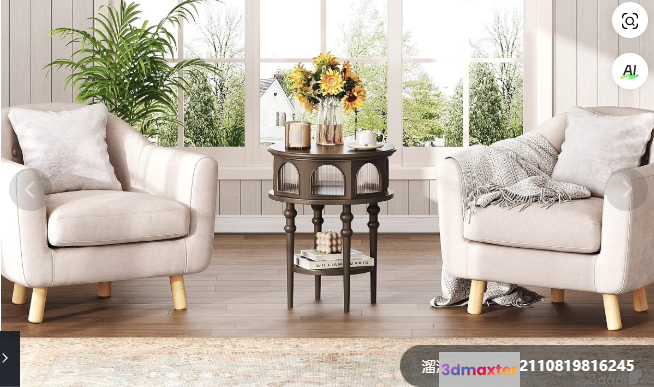 Modern Living Room 3D Model - 18505 - CORONA Render