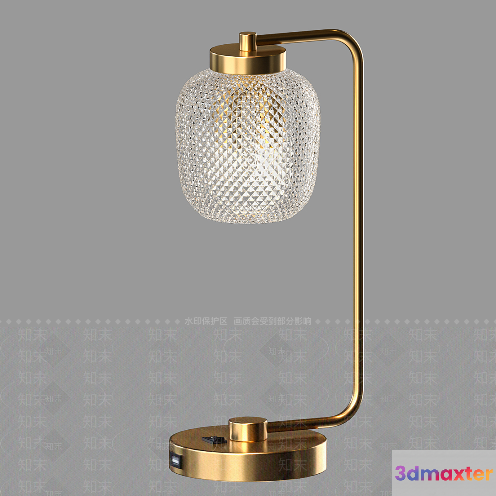 Gold Light Fixture 3D Model - 22536 - VRAY Render