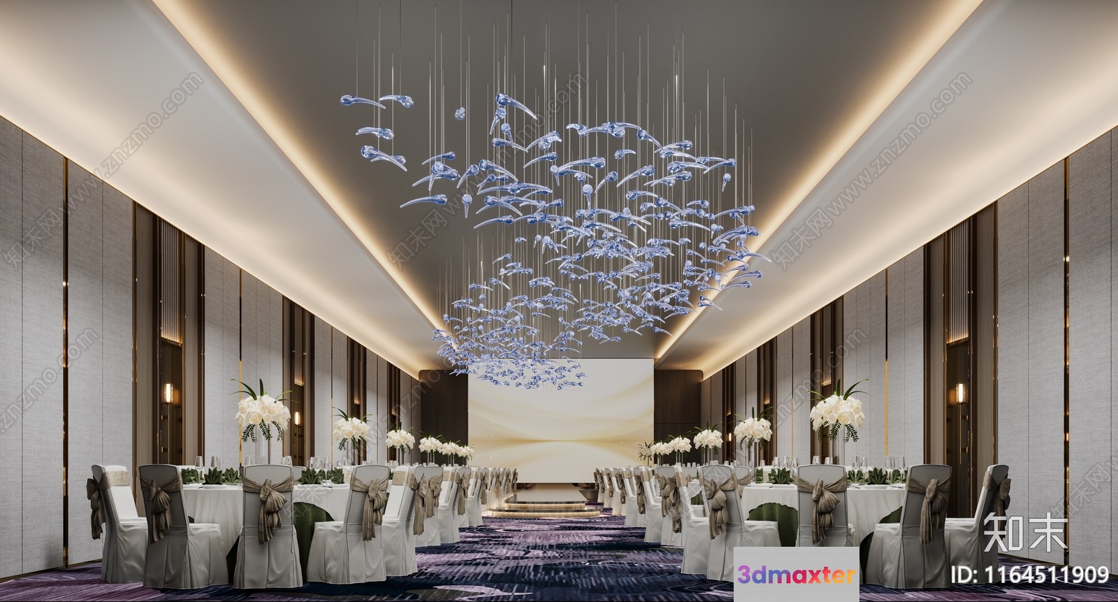Modern Event Space 3D Model - 9209 - VRAY Render