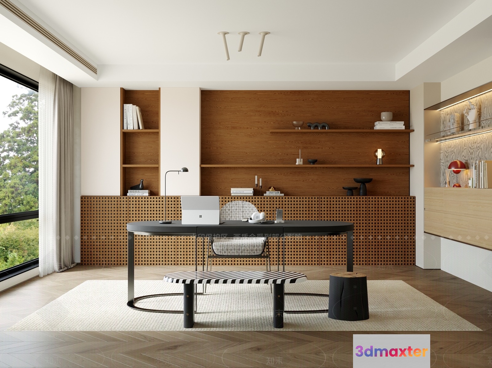 Modern Office Space 3D Model - 8894 - VRAY Render