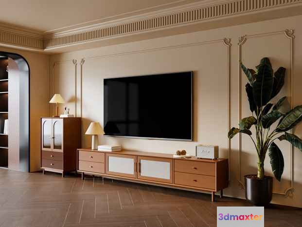Modern Tv Stand 3D Model - 9370 - VRAY Render