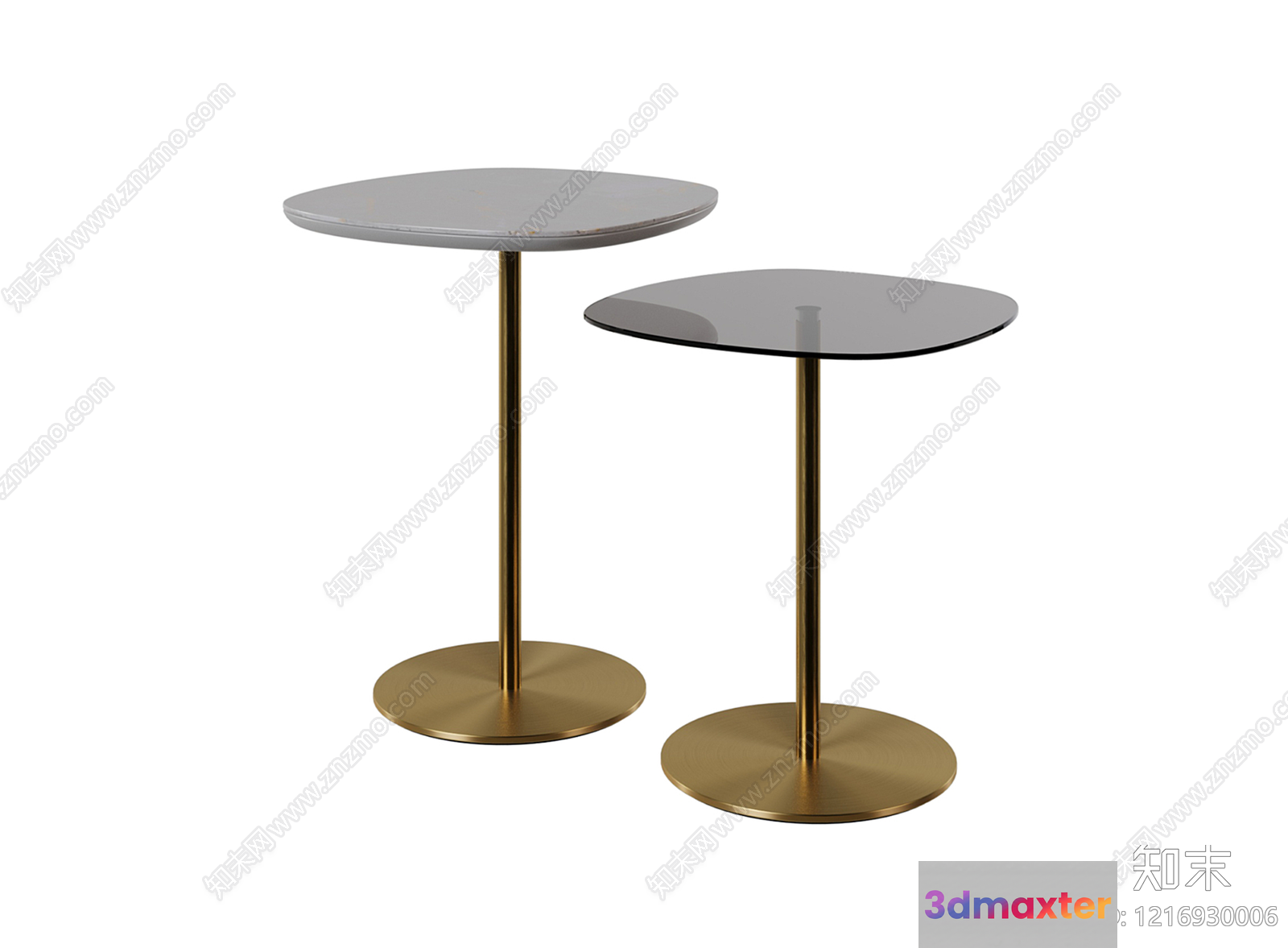 Minimalist Side Tables 3D Model - 15535 - VRAY Render