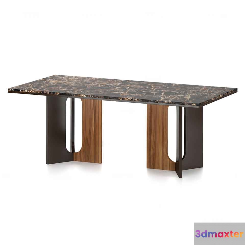 A Table With A Marble Top 3D Model - 15303 - CORONA Render