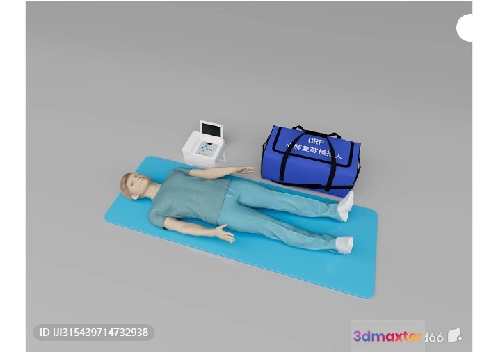 A Person In Blue Scrubs 3D Model - 3102 - VRAY Render