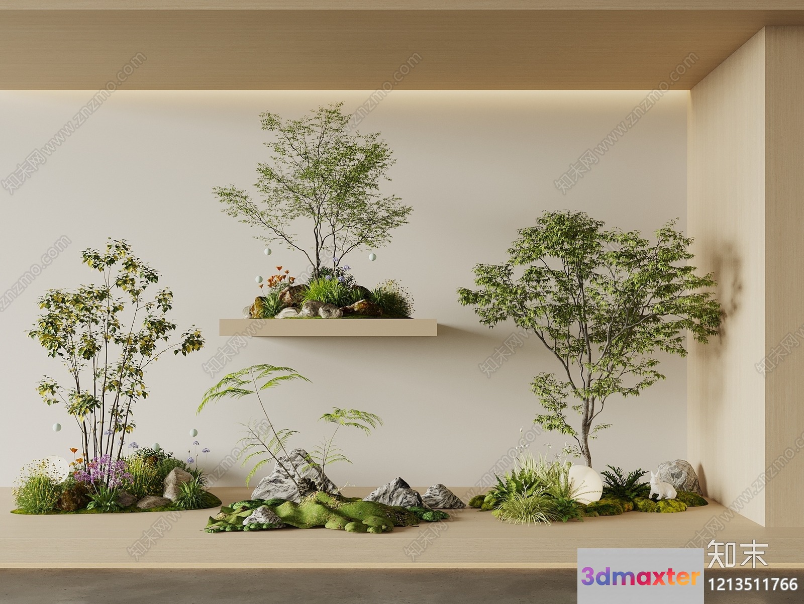 Modern Zen Garden 3D Model - 3927 - VRAY Render