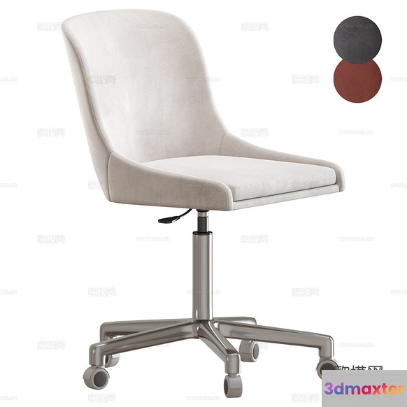 White Office Chair 3D Model - 8220 - CORONA Render