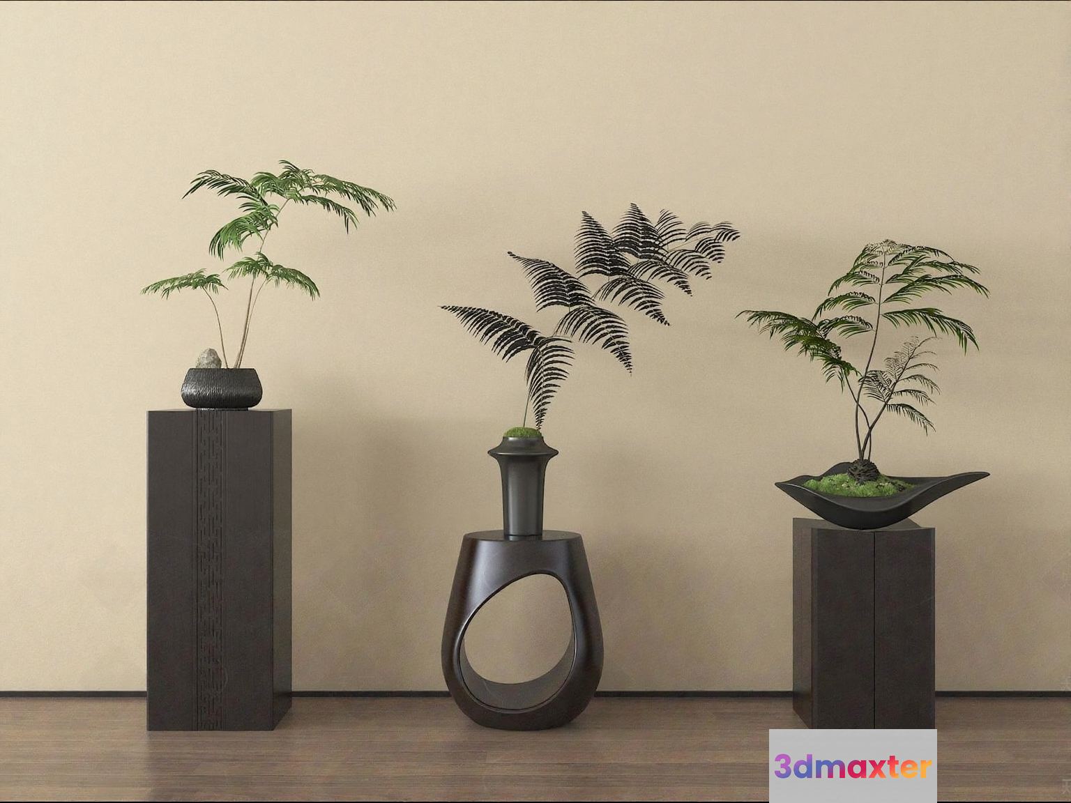 Modern Plant Decor 3D Model - 18396 - VRAY Render
