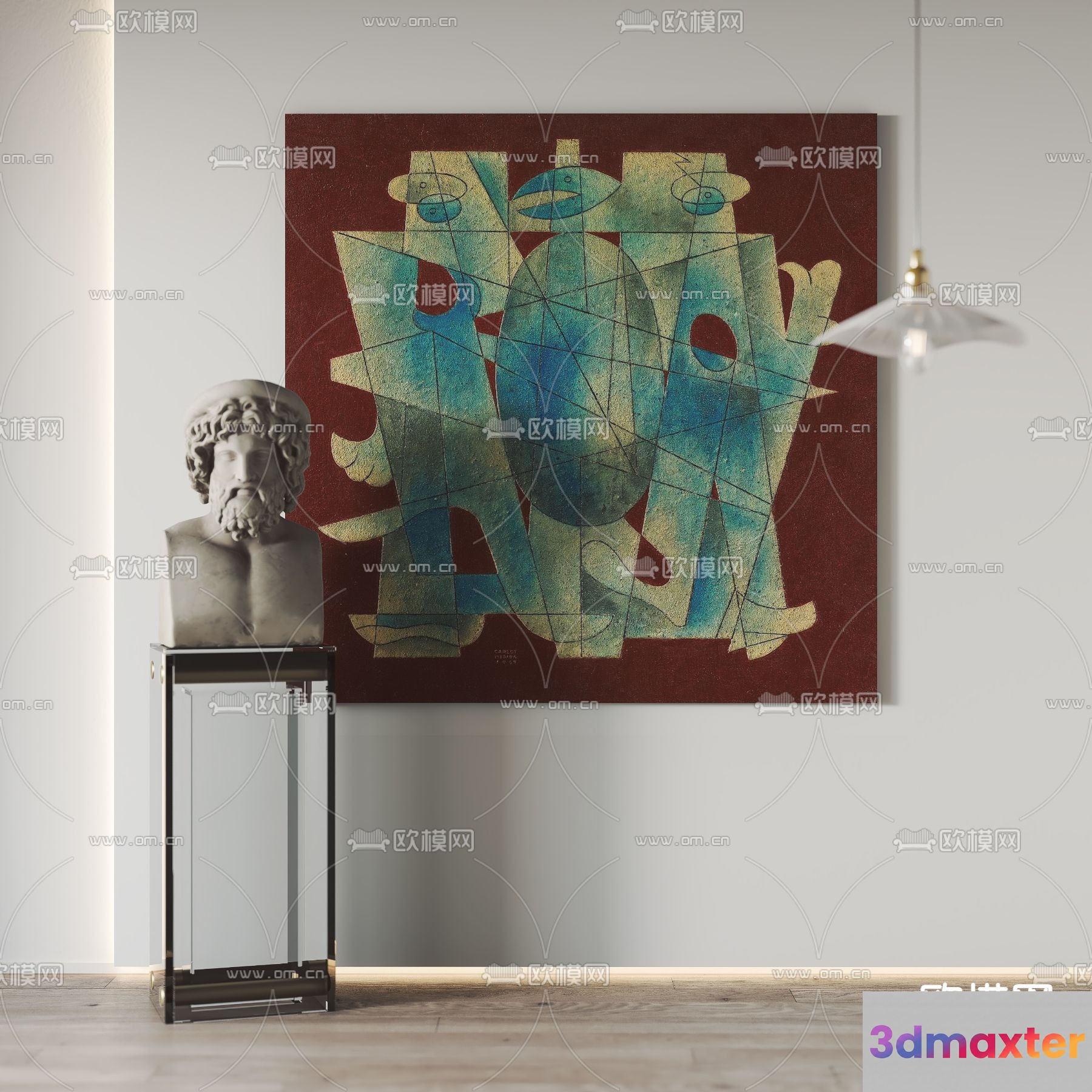 A Painting On The Wall 3D Model - 21725 - VRAY Render