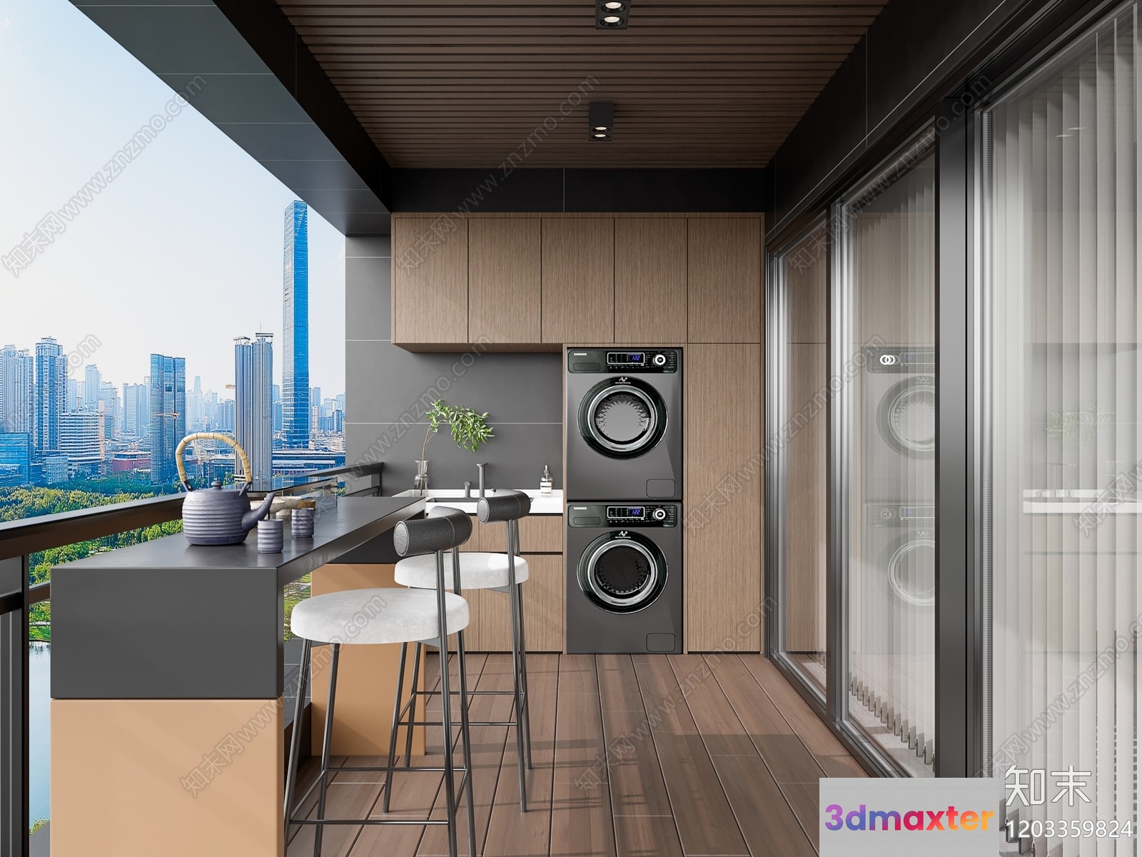 Modern Laundry Room 3D Model - 2362 - VRAY Render