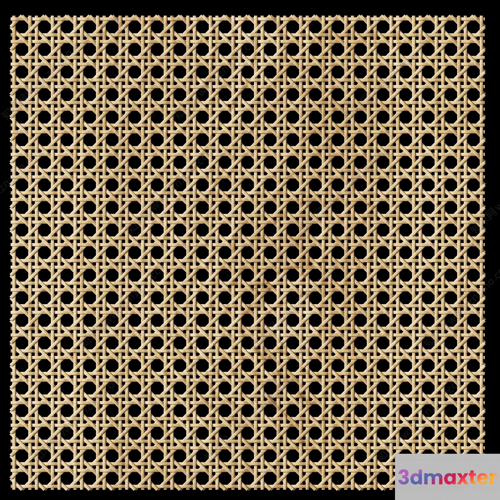A Woven Rattan Pattern 3D Model - 1967 - VRAY Render
