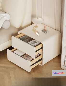 Modern White Side Table 3D Model - 625 - CORONA Render