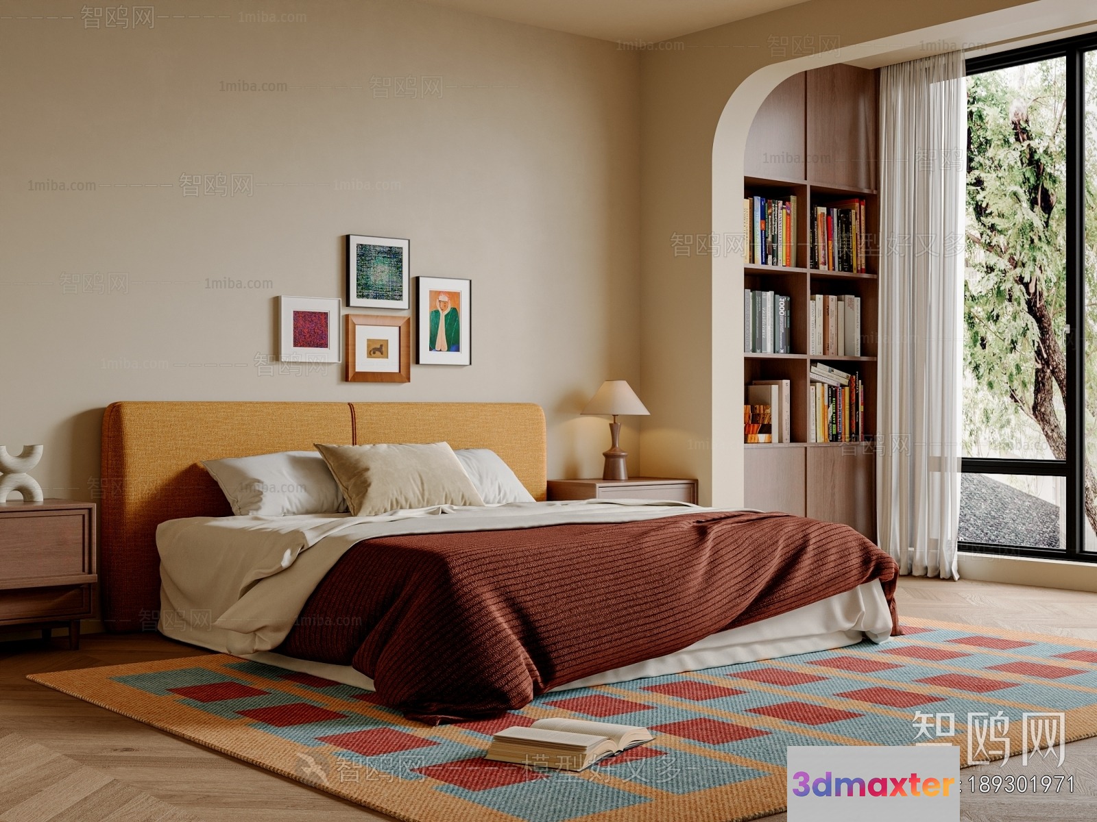 Cozy Bedroom 3D Model - 17075 - VRAY Render