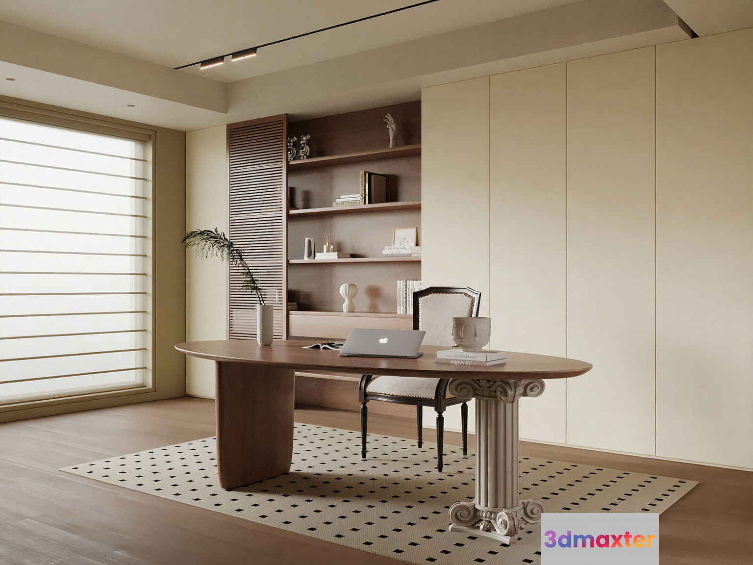 Modern Home Office 3D Model - 10028 - VRAY Render