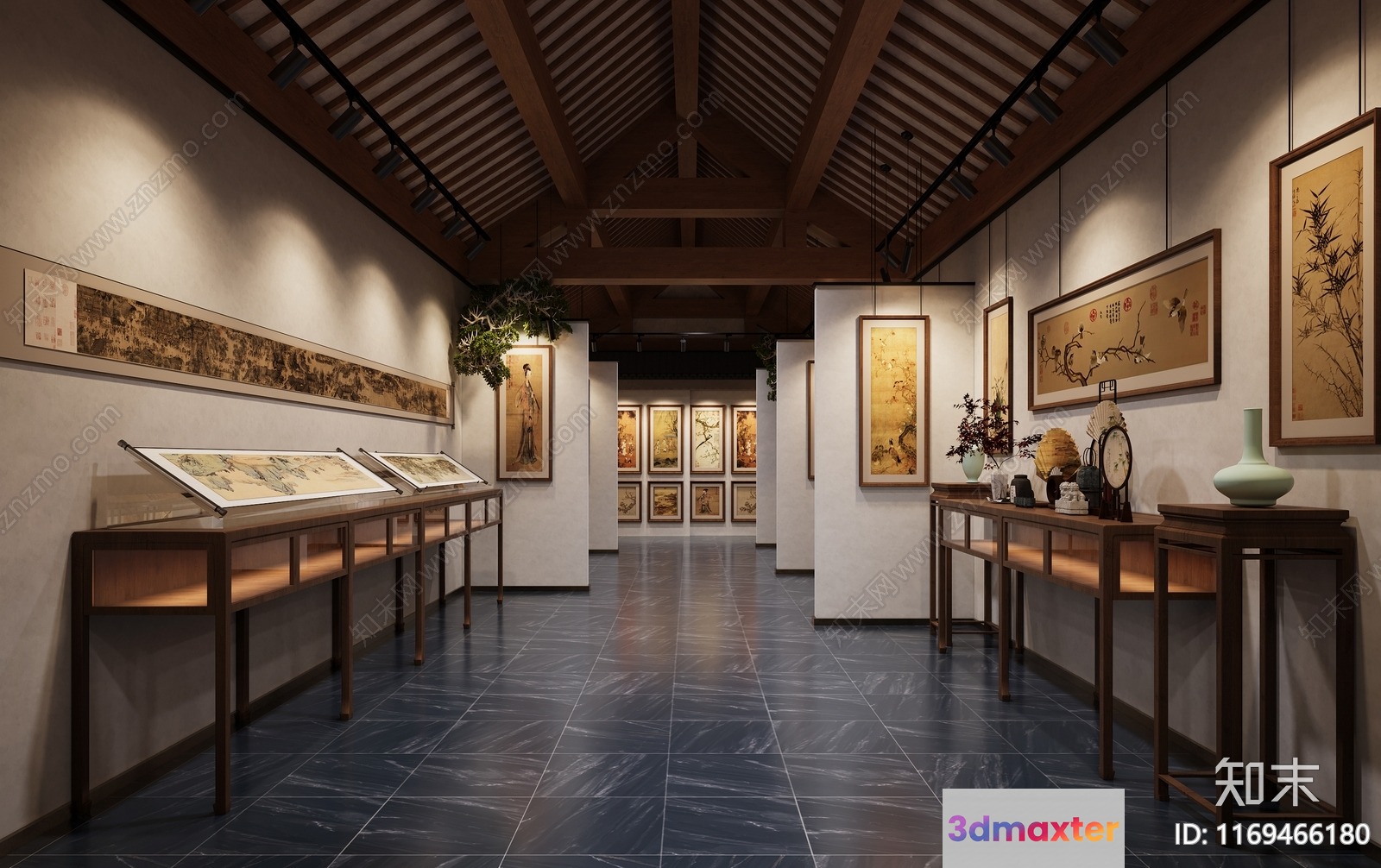 Art Gallery 3D Model - 698 - VRAY Render