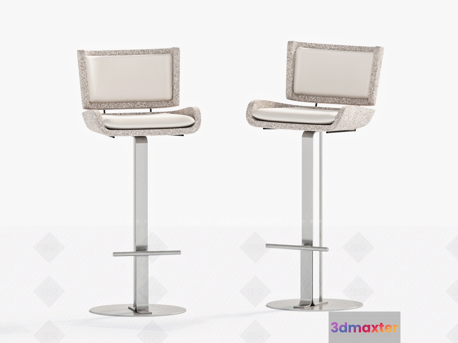 Modern Bar Stools 3D Model - 10383 - VRAY Render
