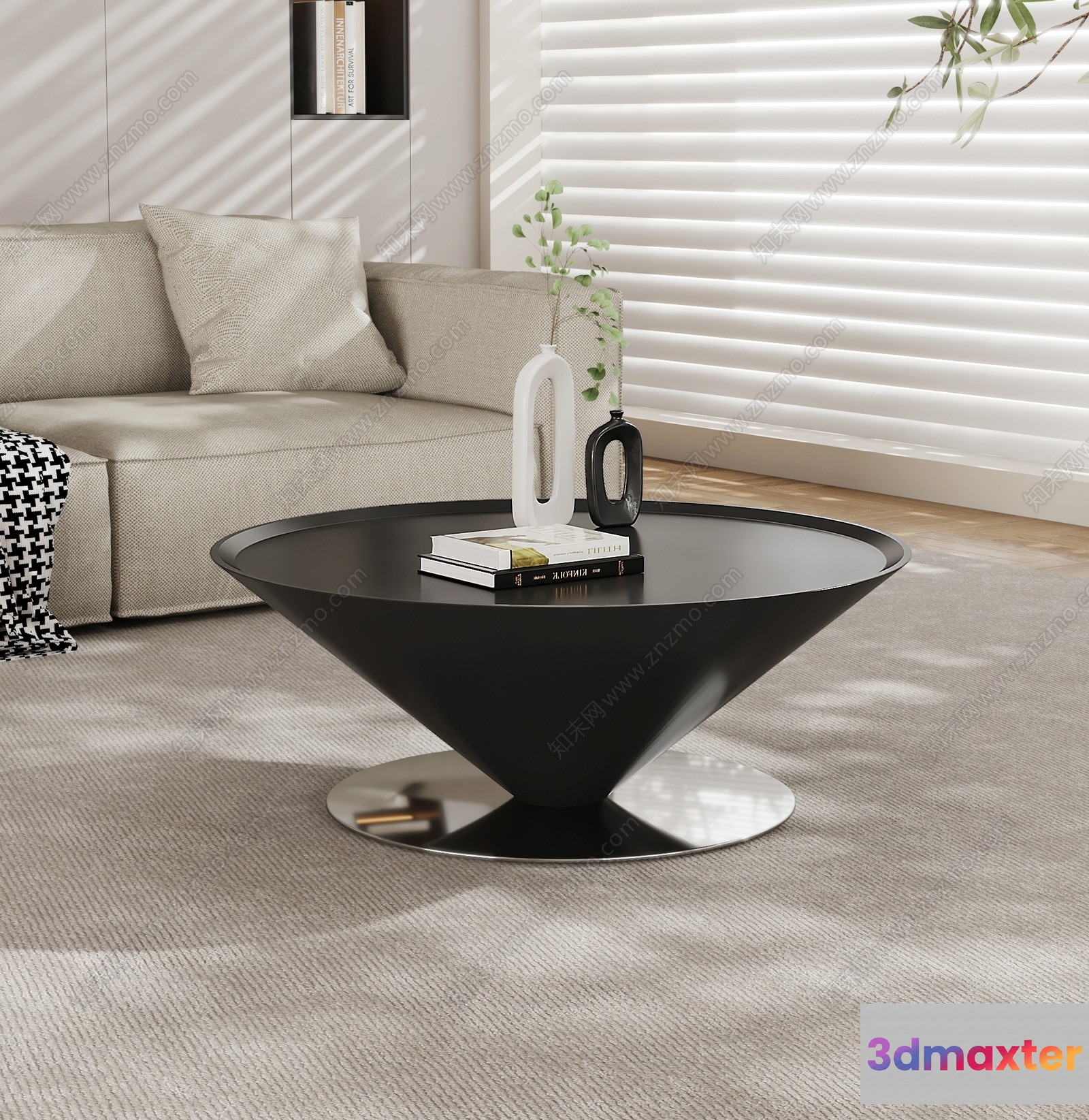 Modern Living Room 3D Model - 17201 - VRAY Render