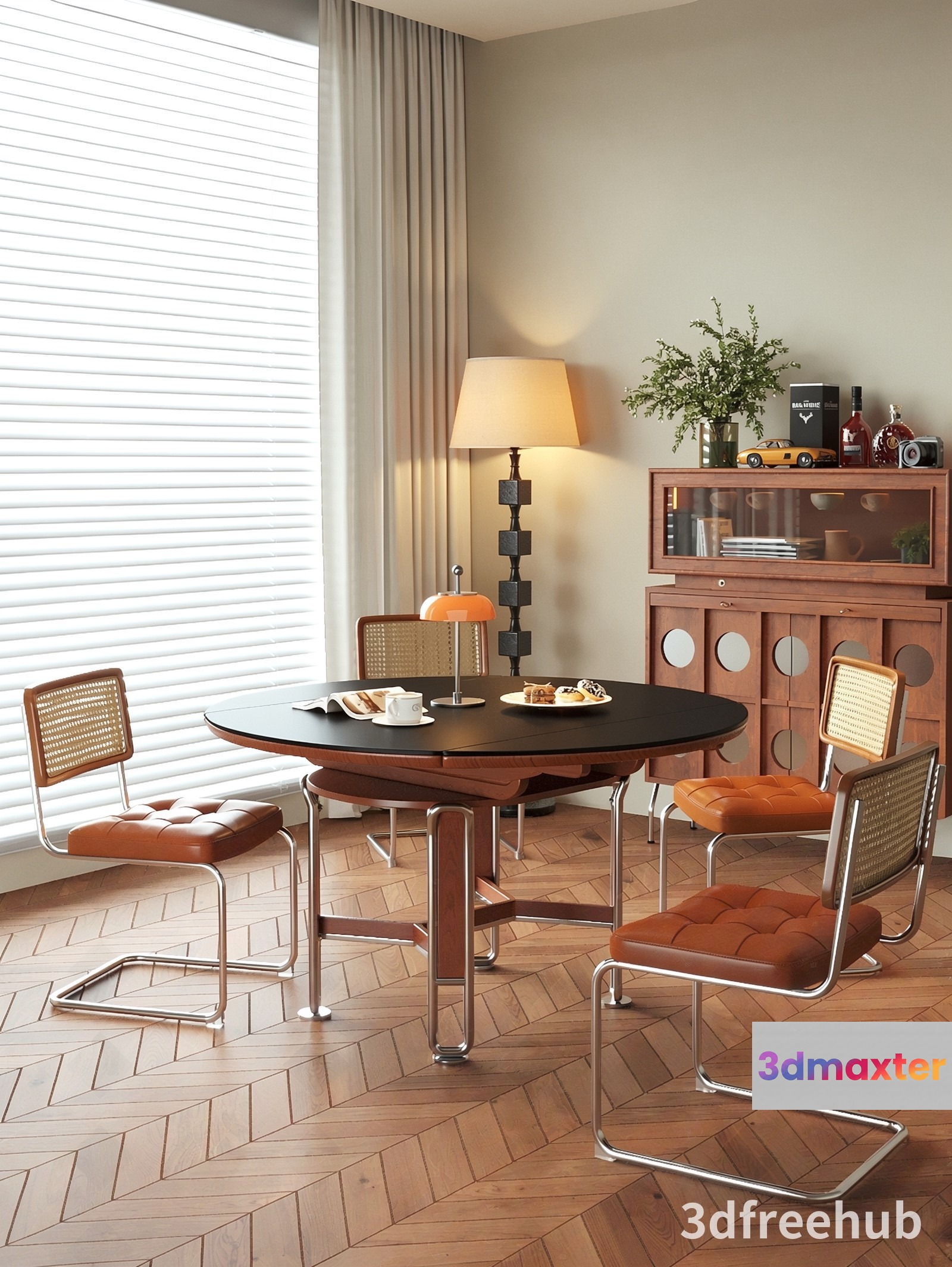 Modern Dining Room 3D Model - 21322 - VRAY Render