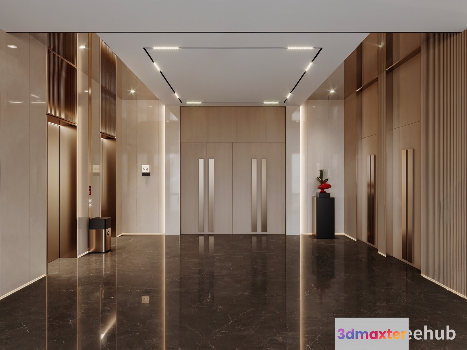 Modern Office Space 3D Model - 19601 - VRAY Render