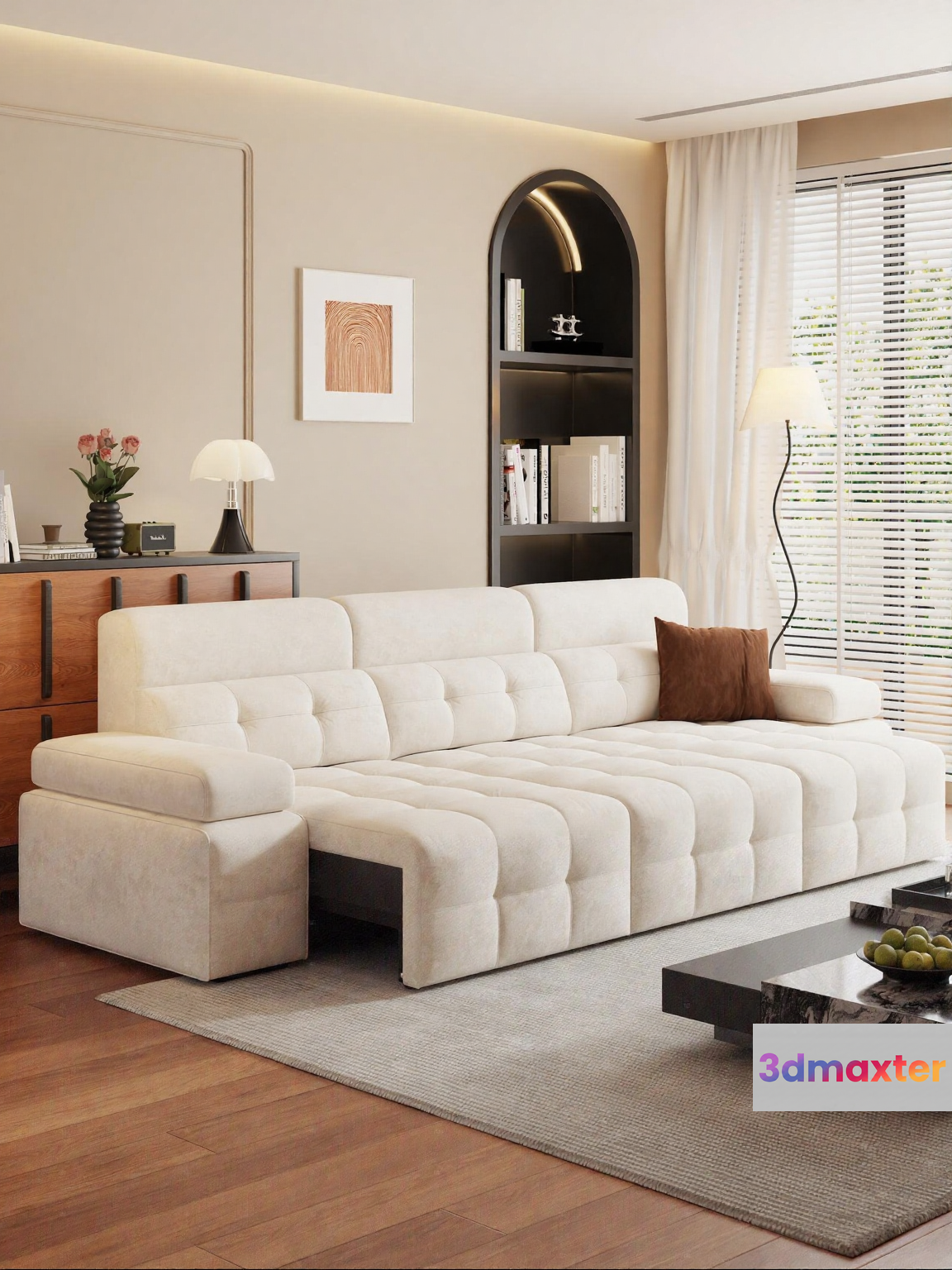 Modern Living Room 3D Model - 20056 - VRAY Render