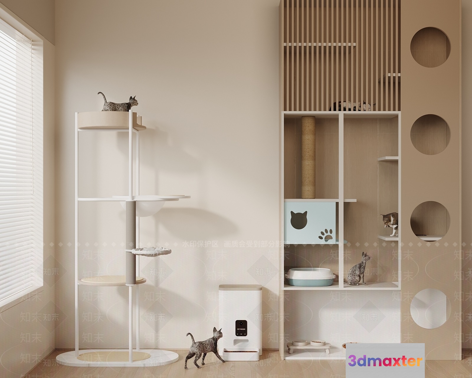 Cat Play Area 3D Model - 20121 - VRAY Render