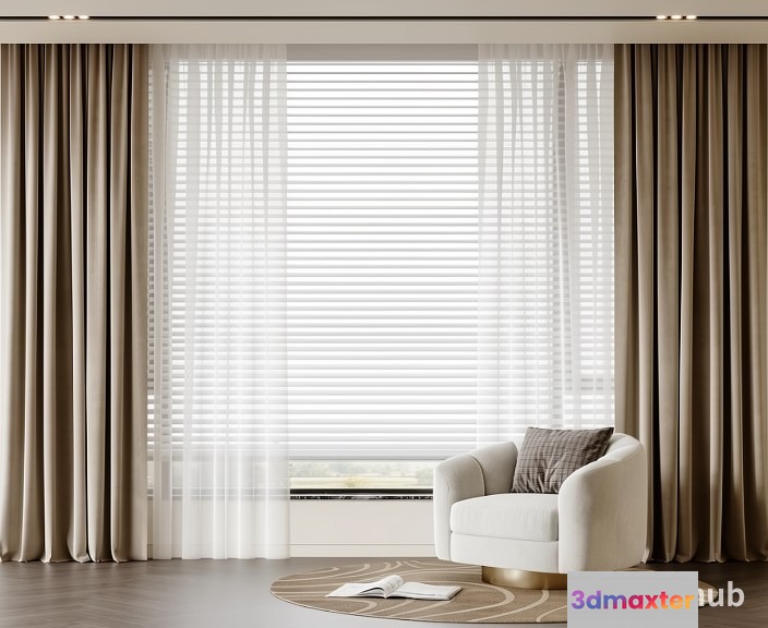 Modern Living Room 3D Model - 20519 - VRAY Render
