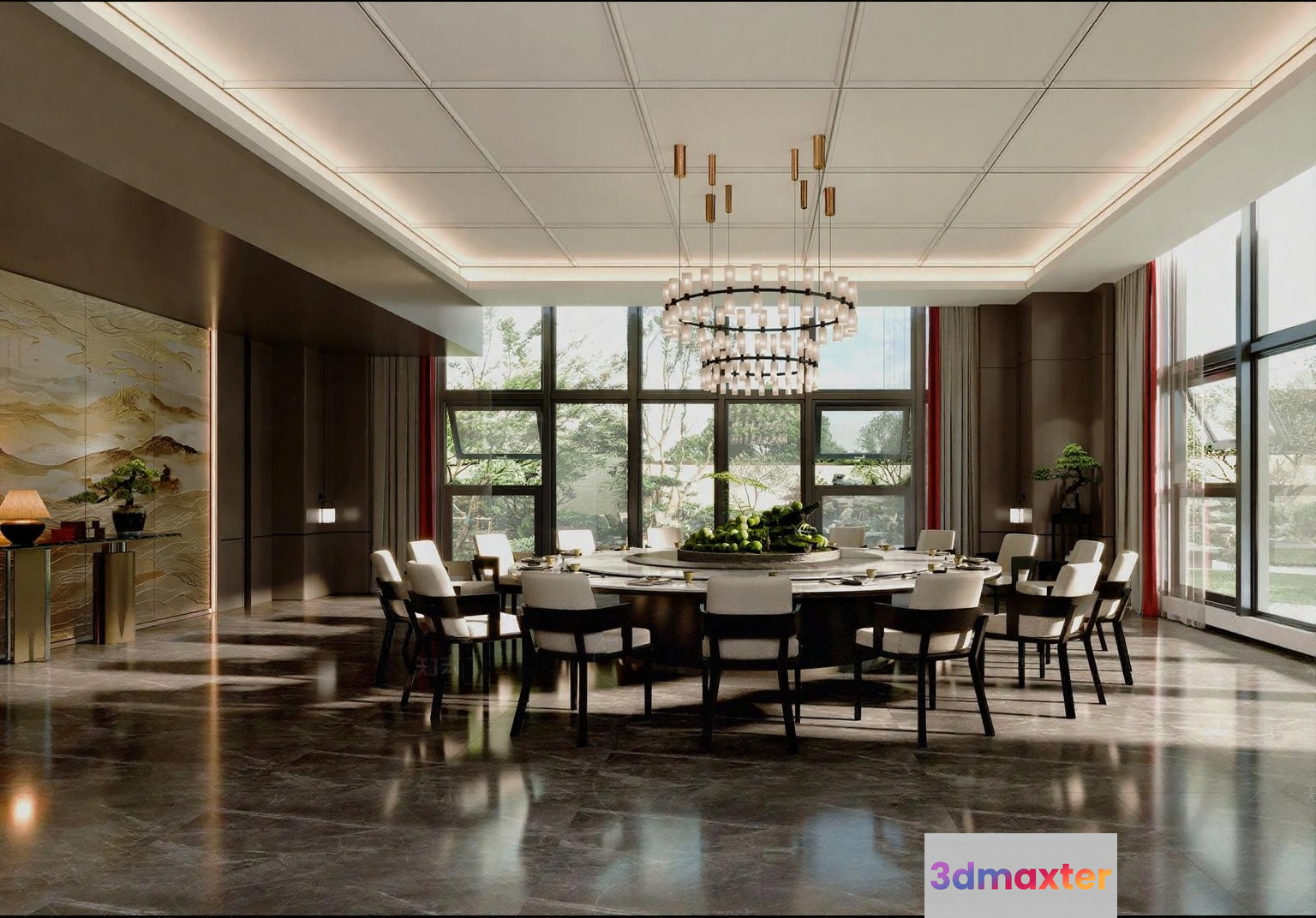 Modern Dining Room 3D Model - 11703 - CORONA Render