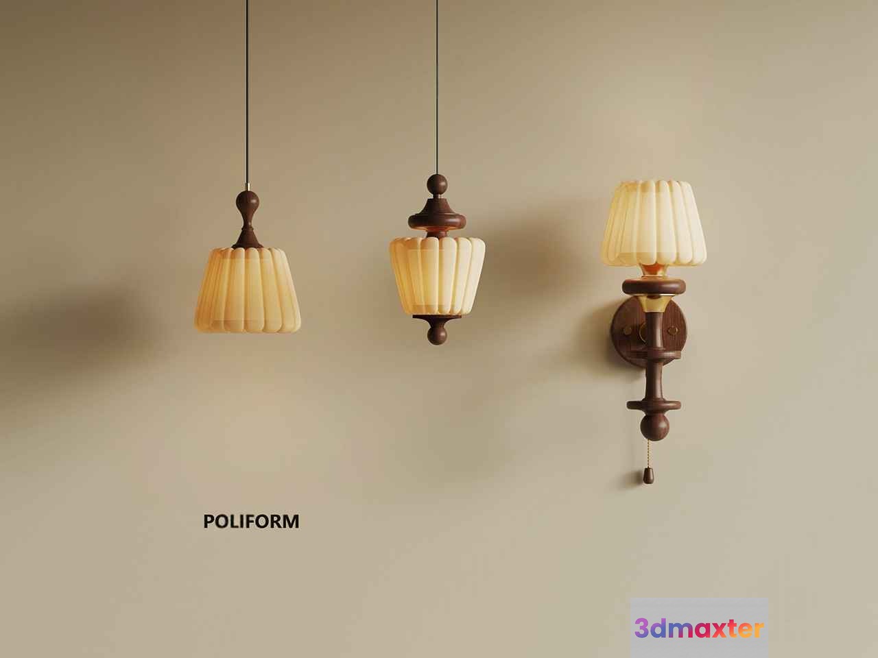 Modern Light Fixtures 3D Model - 14727 - VRAY Render