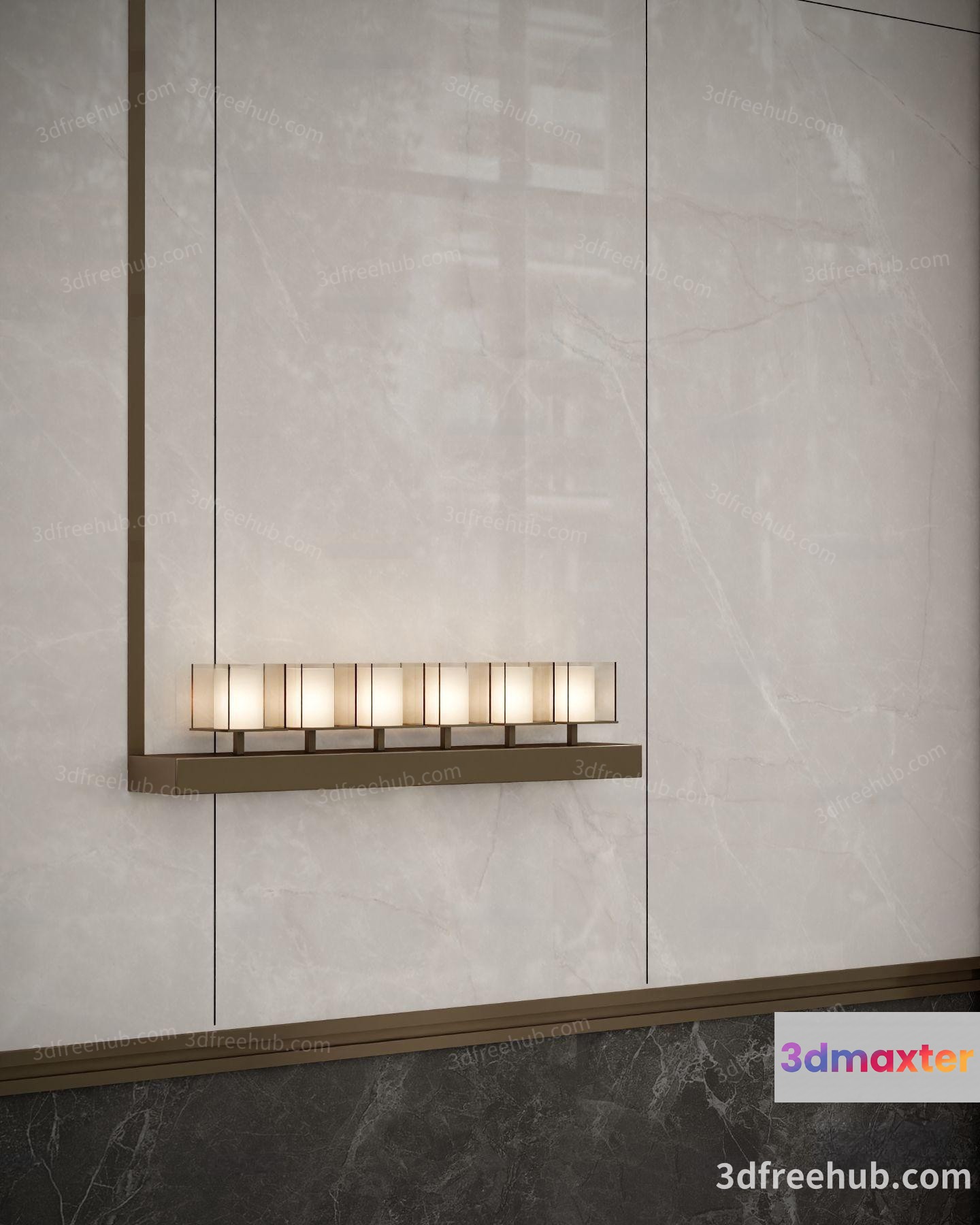 A Modern Light Fixture 3D Model - 23307 - VRAY Render