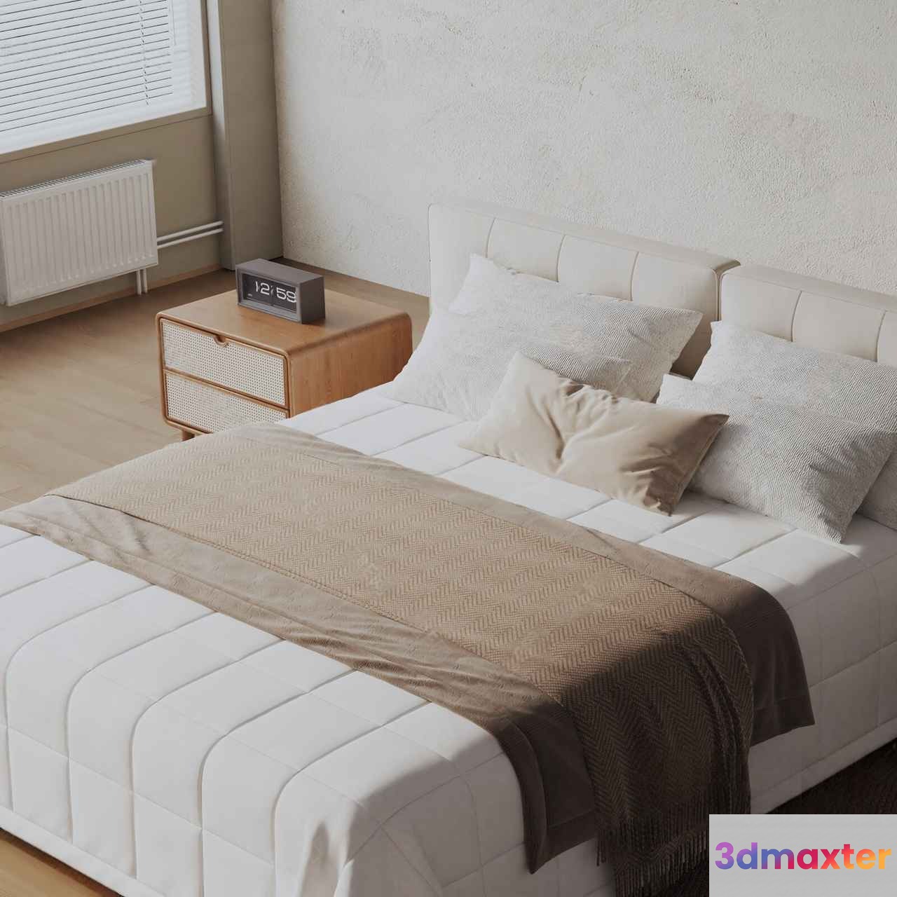 Cozy Modern Bedroom 3D Model - 16214 - VRAY Render