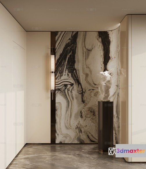 Modern Marble Wall 3D Model - 13826 - CORONA Render