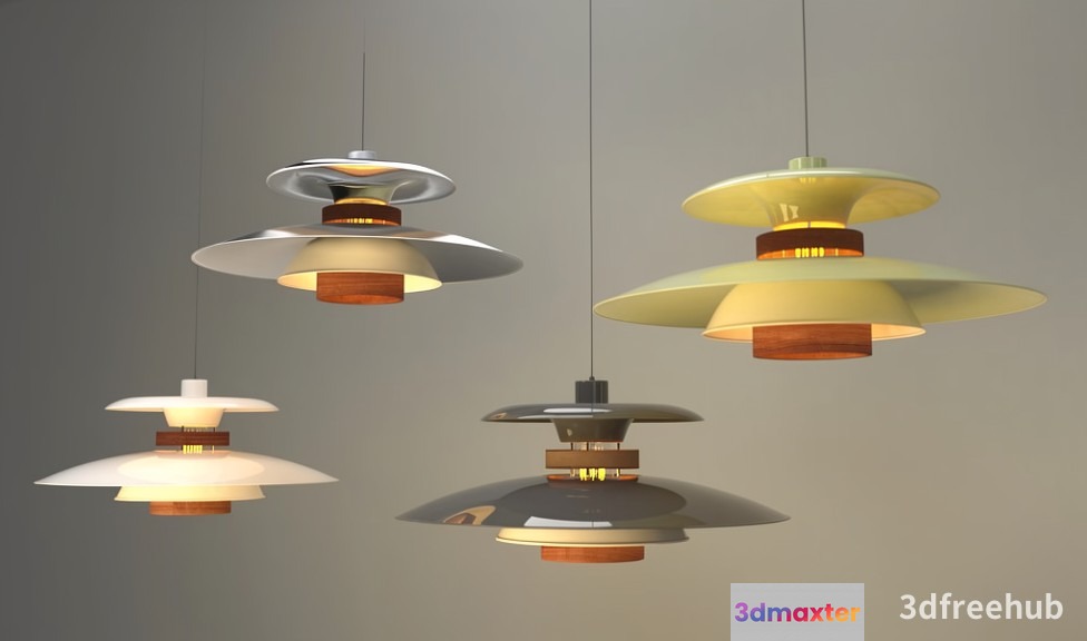 Gold Light Fixture 3D Model - 23567 - VRAY Render
