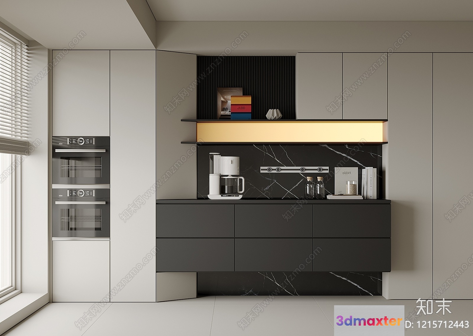 Modern Kitchen Setup 3D Model - 13766 - VRAY Render