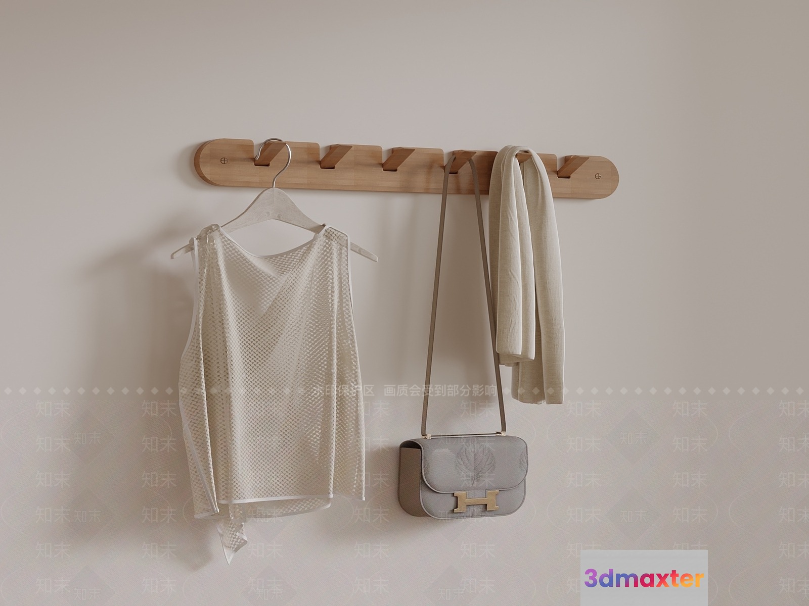Modern Coat Rack 3D Model - 11223 - VRAY Render