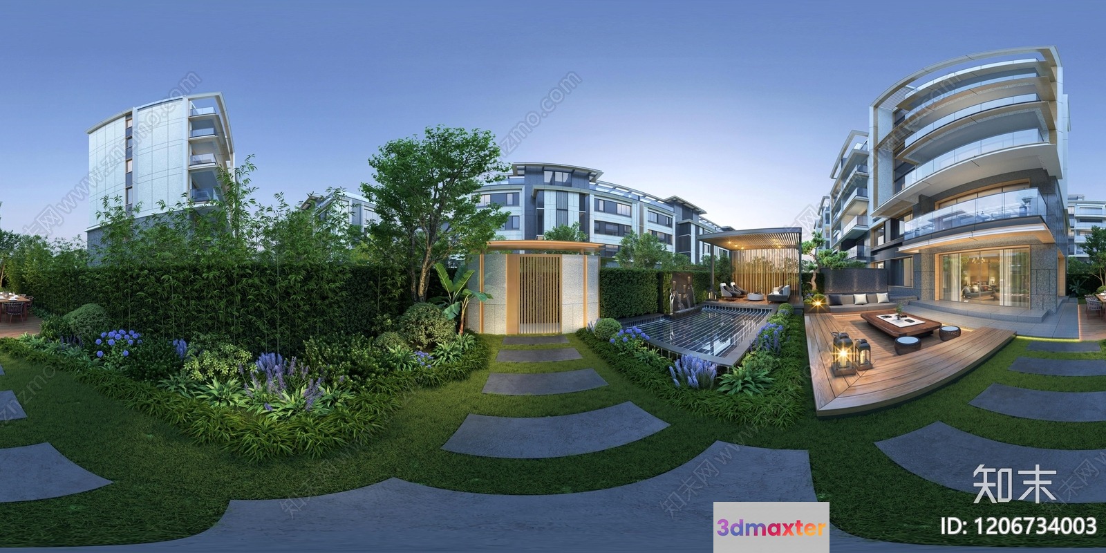 Modern Luxury Home 3D Model - 8252 - VRAY Render