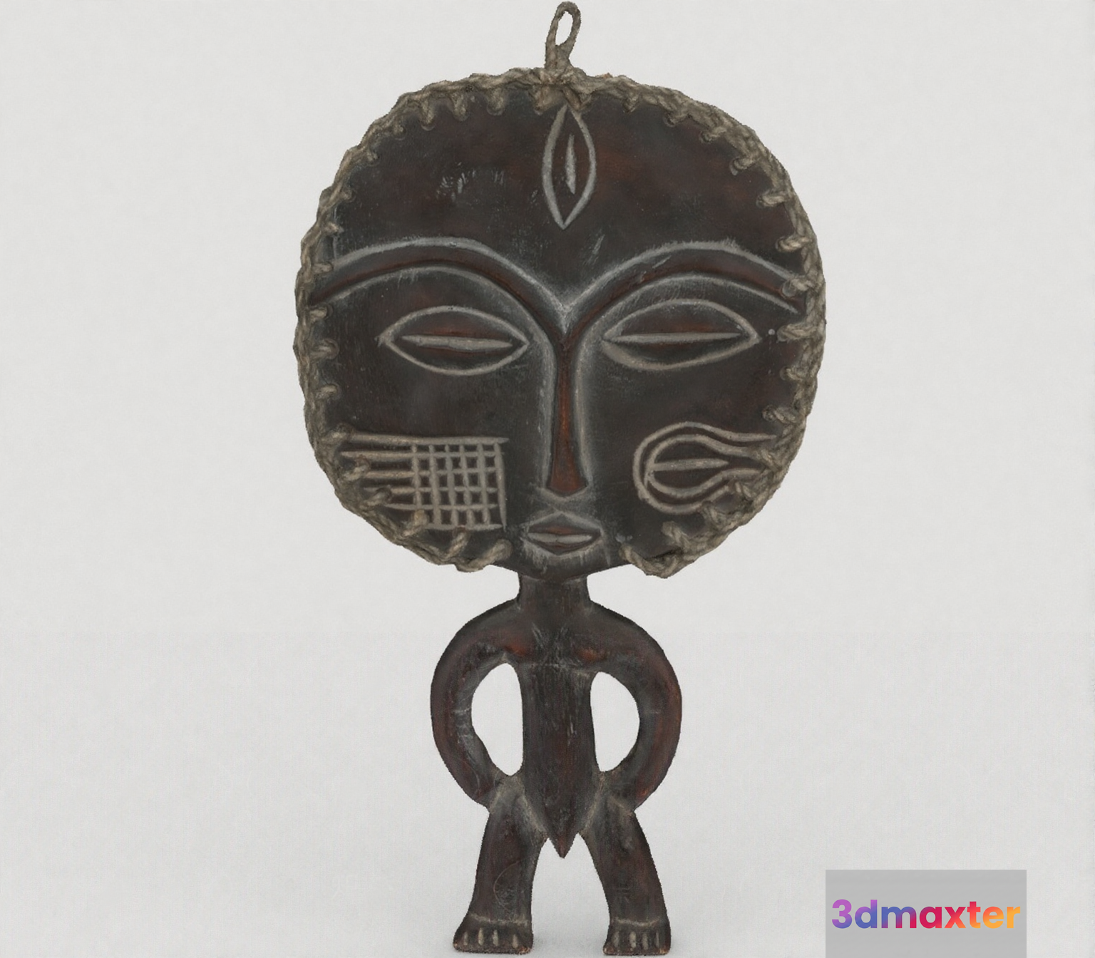 African Mask 3D Model - 2582 - VRAY Render
