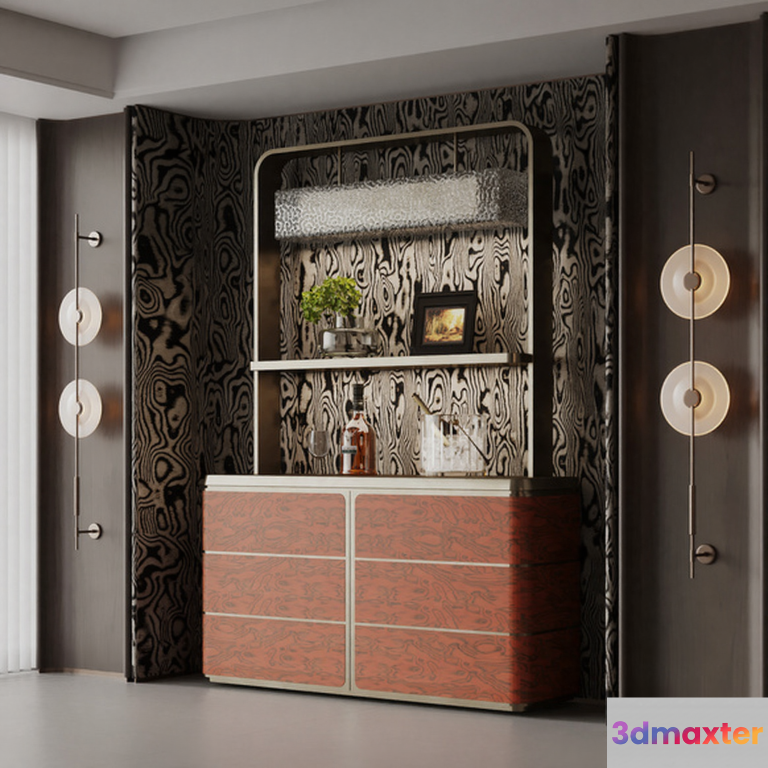 Modern Home Bar 3D Model - 21714 - VRAY Render