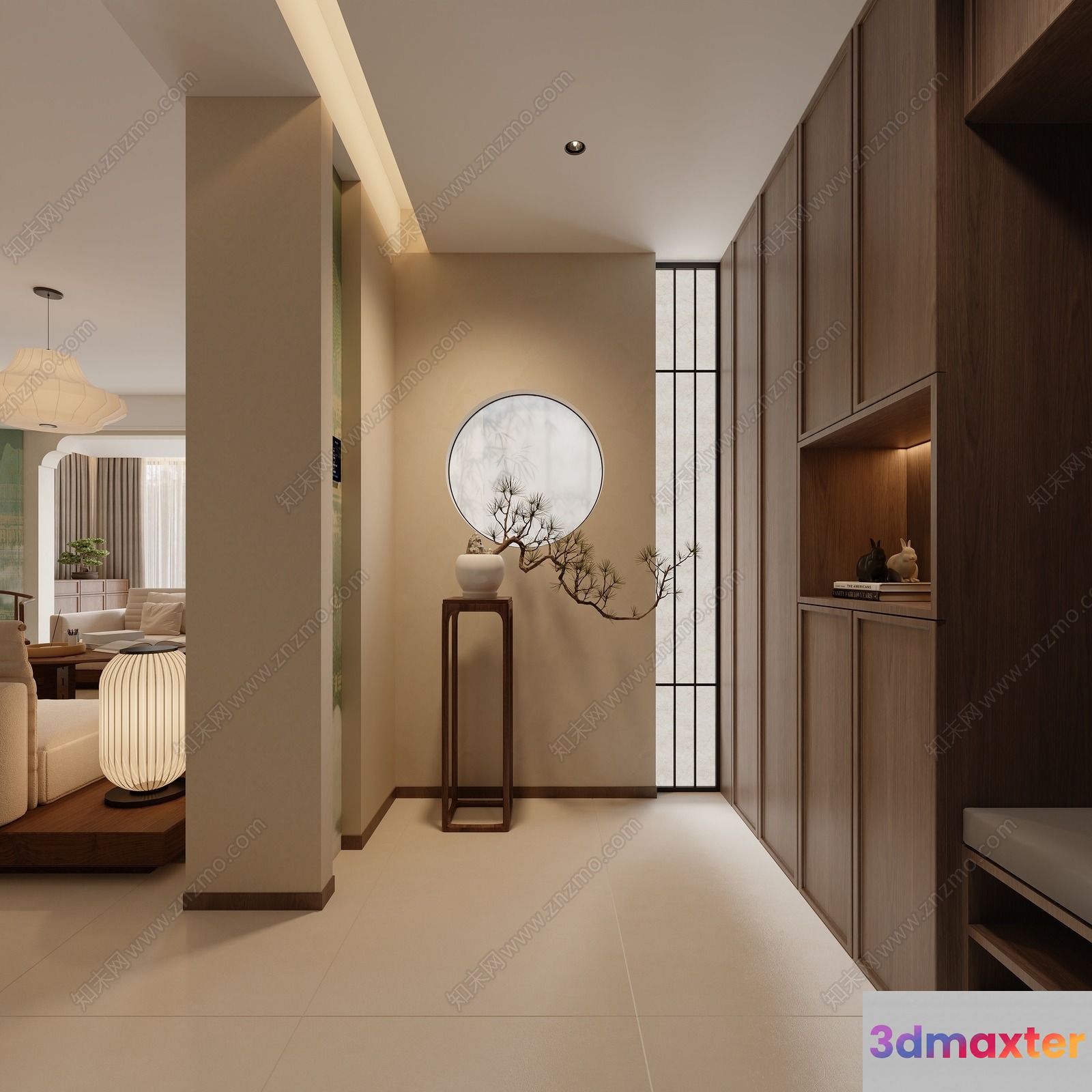 Modern Minimalist Hallway 3D Model - 1145 - CORONA Render