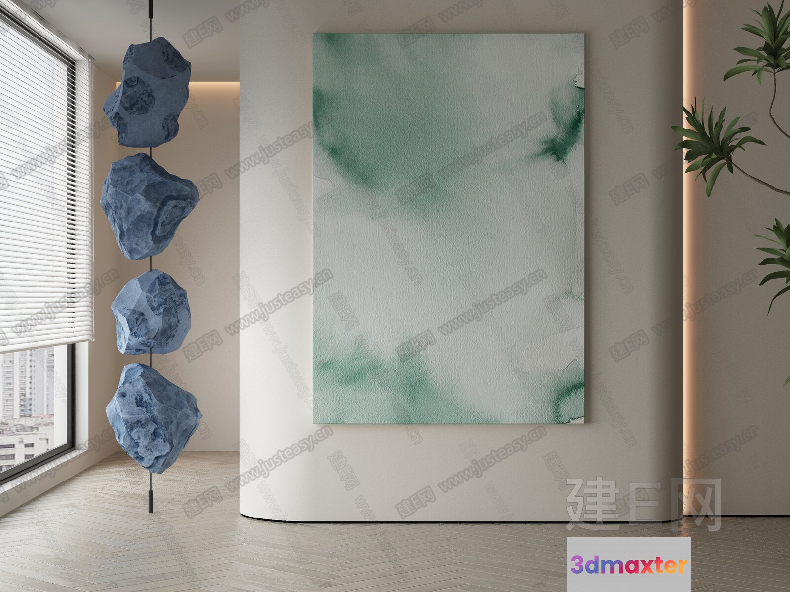Modern Art Room 3D Model - 12433 - VRAY Render