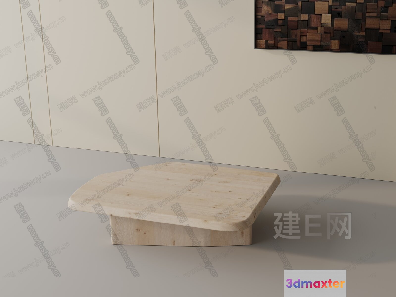 Wooden Coffee Table 3D Model - 23051 - VRAY Render