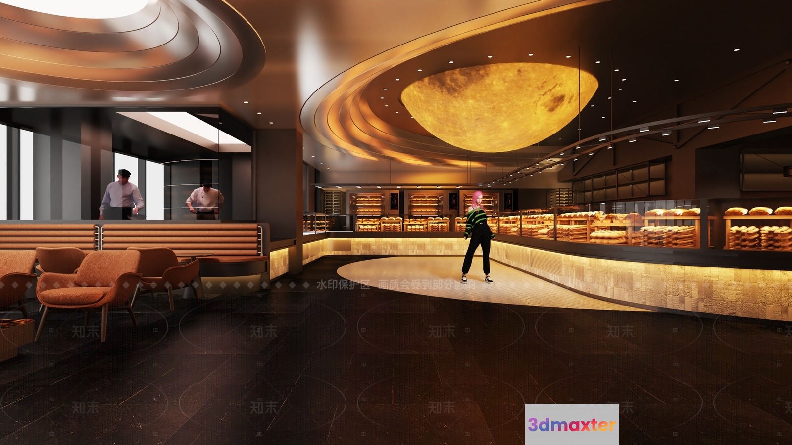 A Futuristic Bakery 3D Model - 12279 - VRAY Render