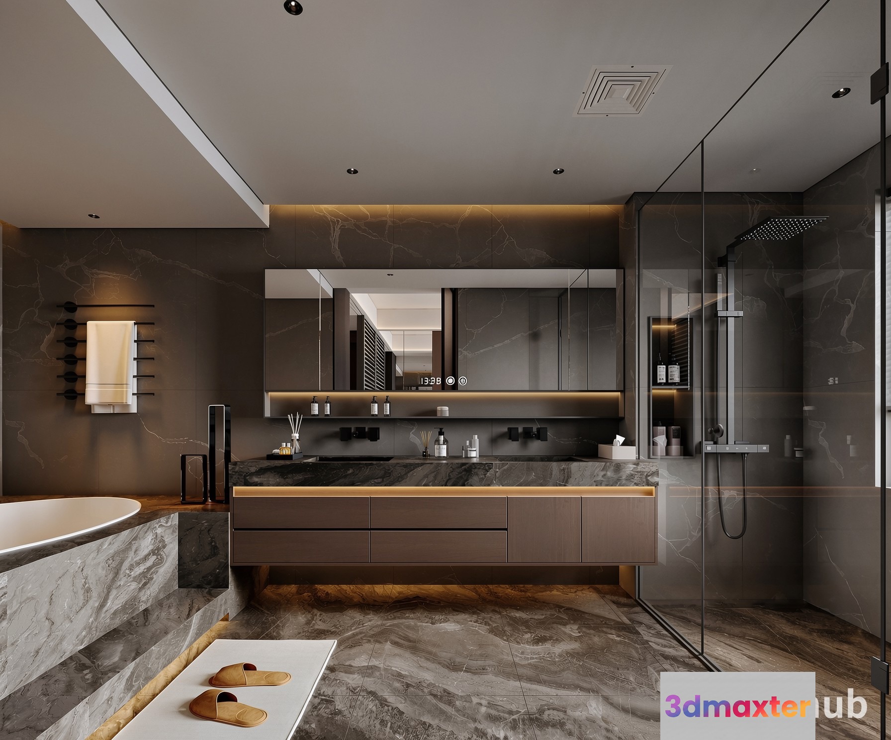 Modern Bathroom Design 3D Model - 21973 - VRAY Render